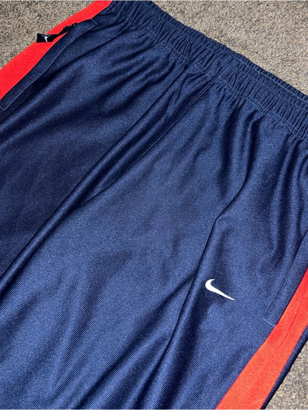 Nike Team USA Athletic Track Pants Navy Red Striped Mens Size Large Sideways Tag